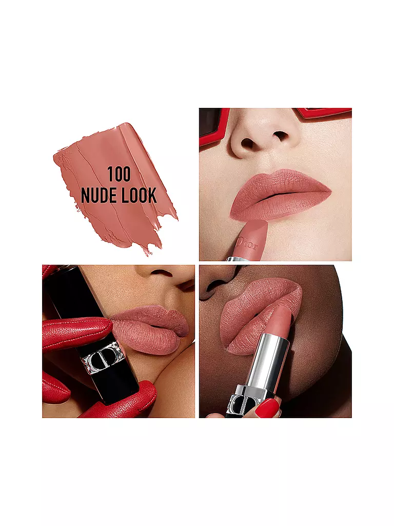 DIOR | Rouge Dior Matte Lippenstift  ( 100 Nude Look )  | rosa