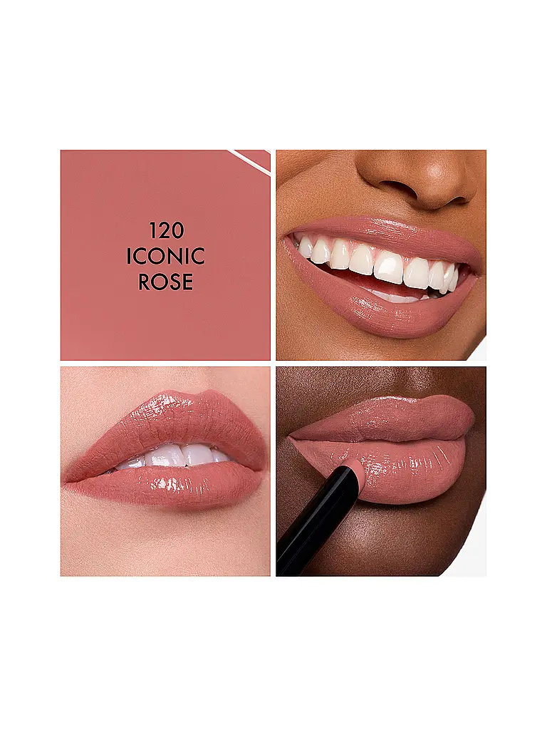 DIOR | Rouge Dior On Stage - Lippenstift der lange hält und nicht austrocknet mit Shine-Finish (120 Iconic Rose) | 