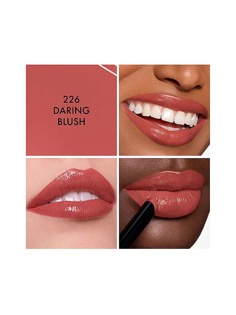 DIOR | Rouge Dior On Stage - Lippenstift der lange hält und nicht austrocknet mit Shine-Finish (226 Daring Blush) | 