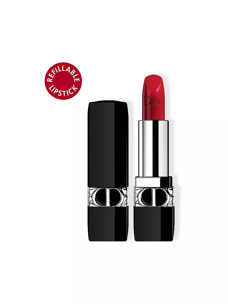 DIOR | Rouge Dior Satin Lippenstift ( 743 Rouge Zinnia )  | rot