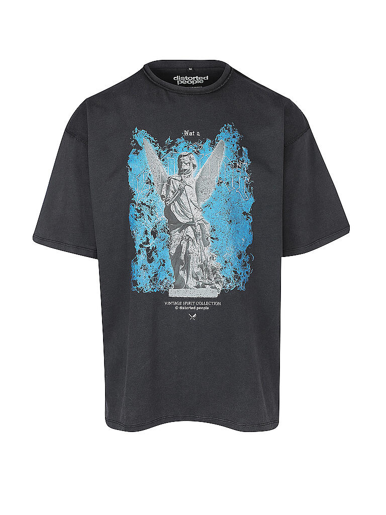 DISTORTED PEOPLE | T-Shirt Vintage Angel Heavy  | grau