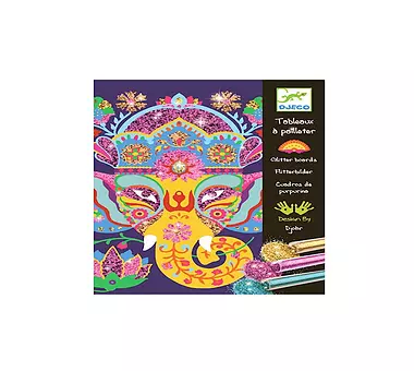 DJECO Bastel-Set - Flitterbilder - Glitter Animals