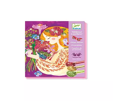 DJECO Bastel-Set - Flitterbilder - The scent of flowers