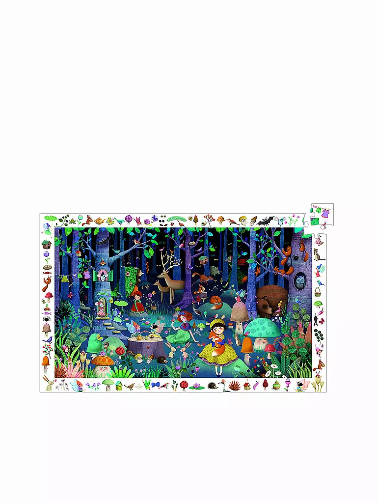 DJECO | Entdecker-Puzzle "Zauberwald" (100 Teile) | keine Farbe