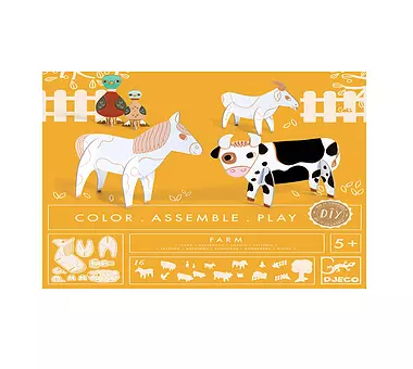 DJECO Farm - Anmalen Zusammenstecken Spielen