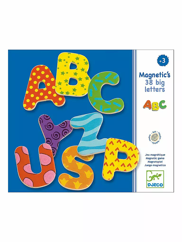 DJECO | Magnetisches Lernspiel - 38 Big Letters | keine Farbe