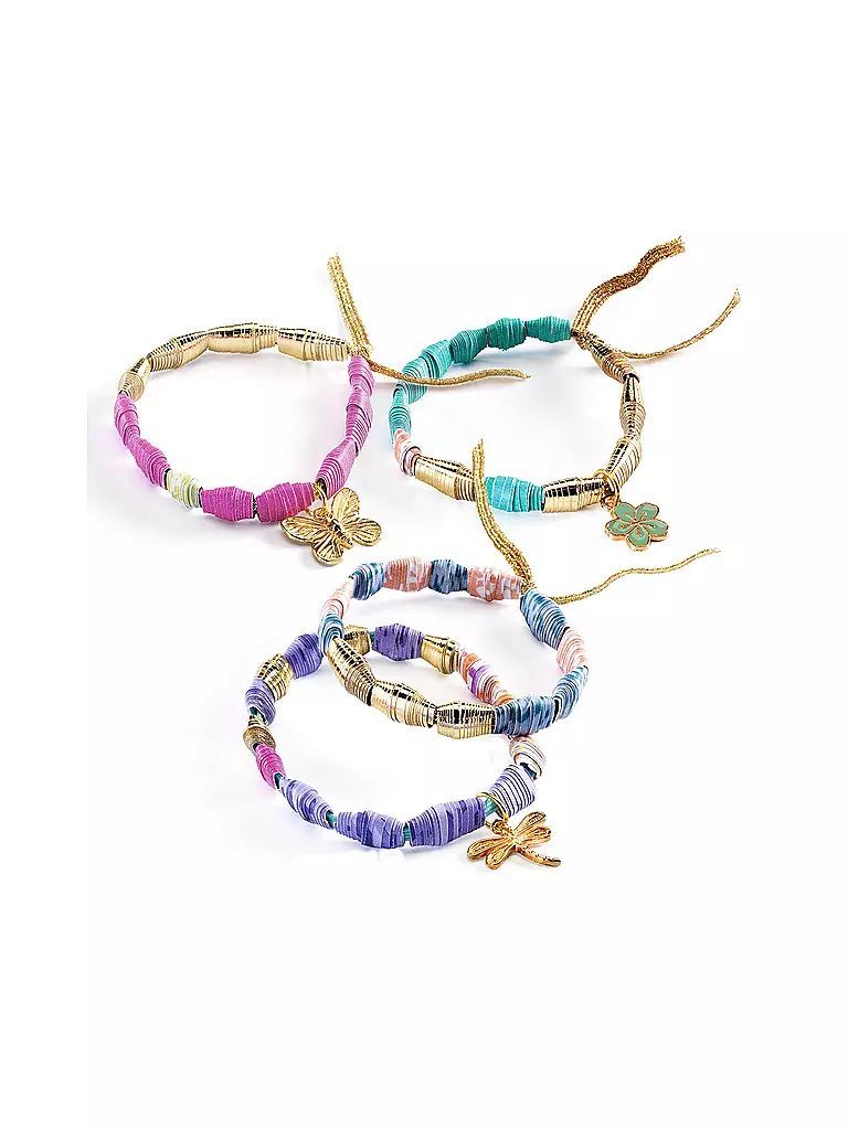 DJECO | Papierperlen und Armbänder zum Erstellen - Stilvoll Gold | keine Farbe