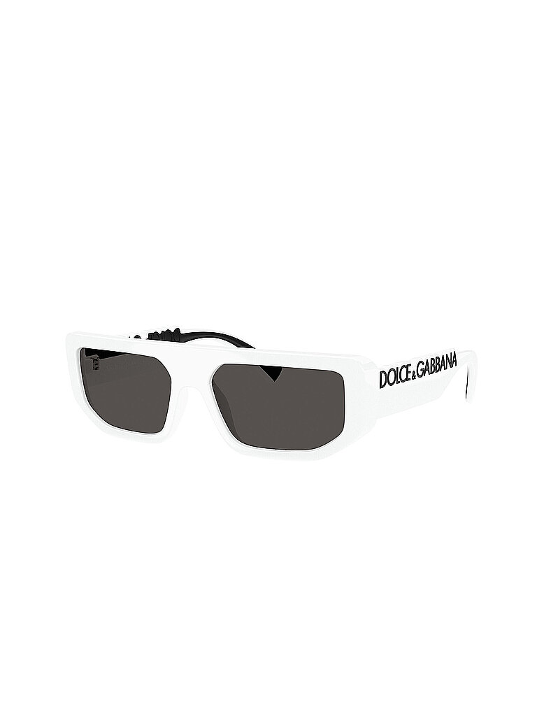 Dolce & Gabbana Unisex Dolce & Gabbana DG6203 331287 Sonnenbrillen Injiziert Weiß Grau Quadratisch Normal