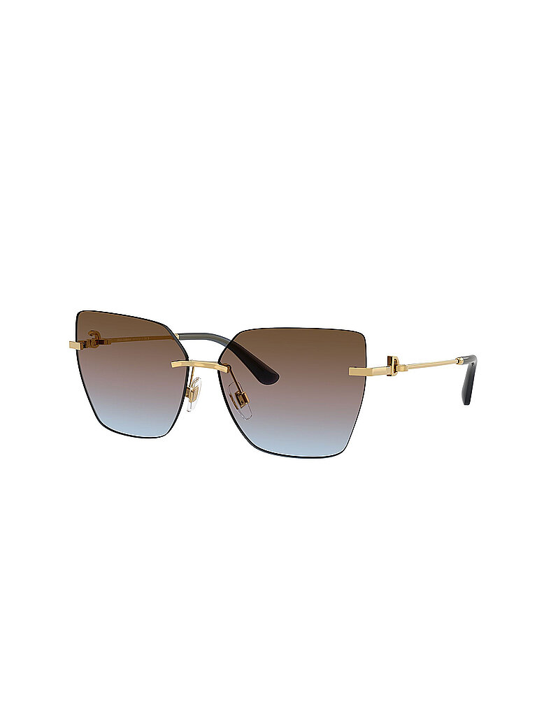 Dolce & Gabbana Damen Dolce & Gabbana DG2321 02/48 Sonnenbrillen Metall Gold Blau Cat Eye Normal Schattiert