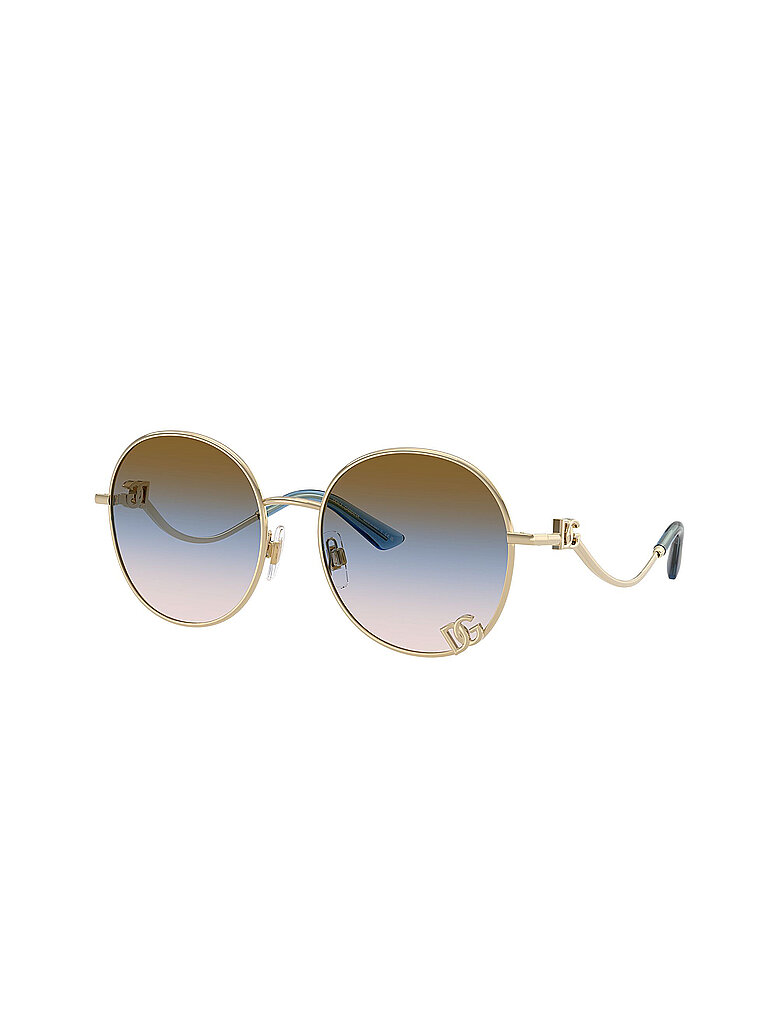Dolce & Gabbana Damen Dolce & Gabbana DG2324 488/U6 Sonnenbrillen Metall Gold Braun Rund Normal Nuanciert