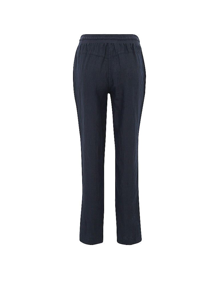 DORIS STREICH | Leinenhose Jogging Fit | dunkelblau