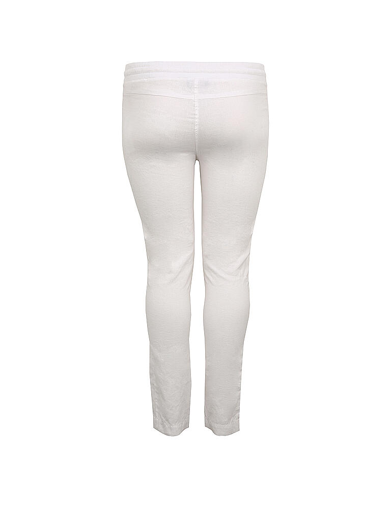 DORIS STREICH | Leinenhose Jogging Fit | weiss