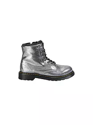 DR. MARTENS | Kinder Schnürboots 1460 Y SERENA FOIL | silber