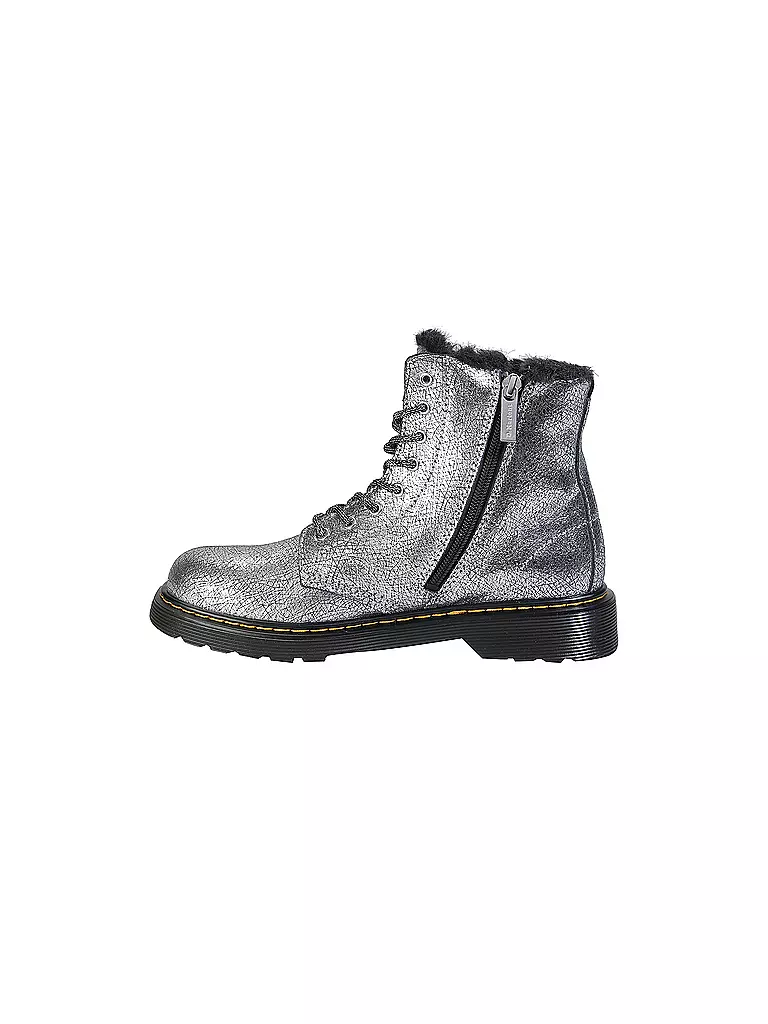 DR. MARTENS | Kinder Schnürboots 1460 Y SERENA FOIL | silber