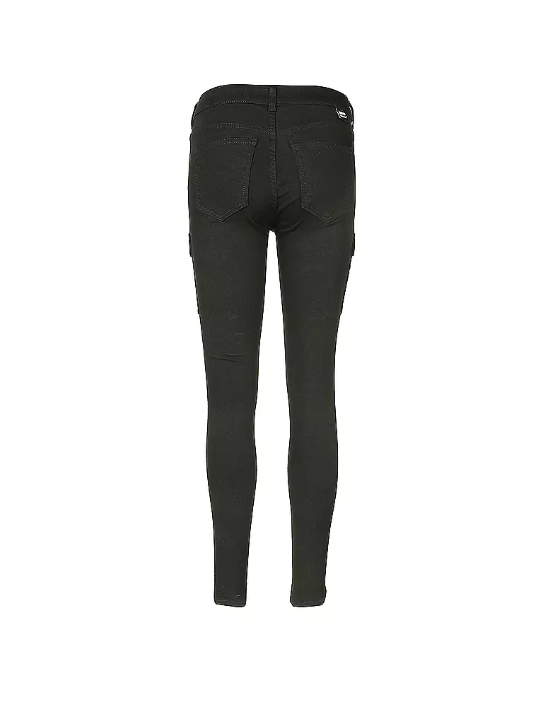 DR.DENIM | Cargohose Skinny Fit Lexy Cargo | schwarz