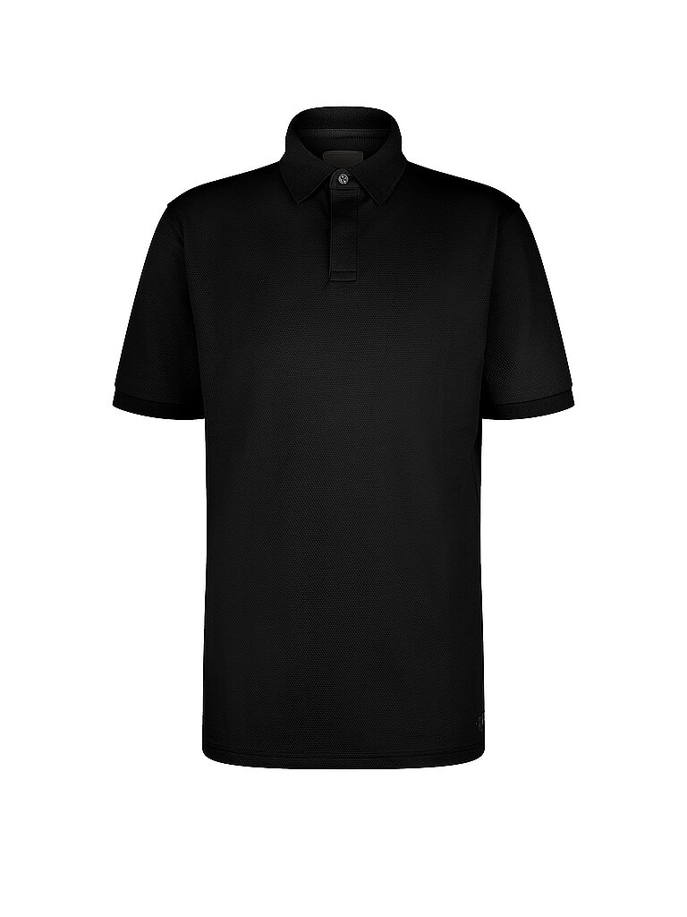 Drykorn Poloshirt Herren Baumwolle schwarz strukturiert