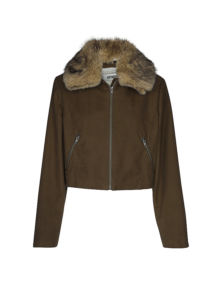 DRYKORN Jacke in Lederoptik BAYTON_1 olive | 36