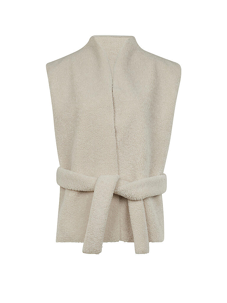 DRYKORN | Gilet in Felloptik St Ives | creme