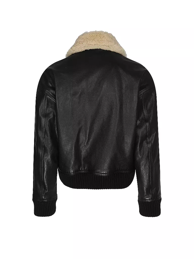 DSQUARED2 | Lederjacke AVIATOR | schwarz