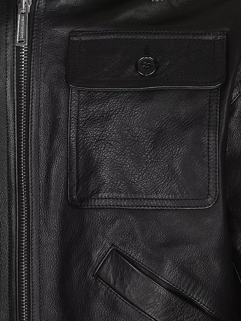 DSQUARED2 | Lederjacke AVIATOR | schwarz