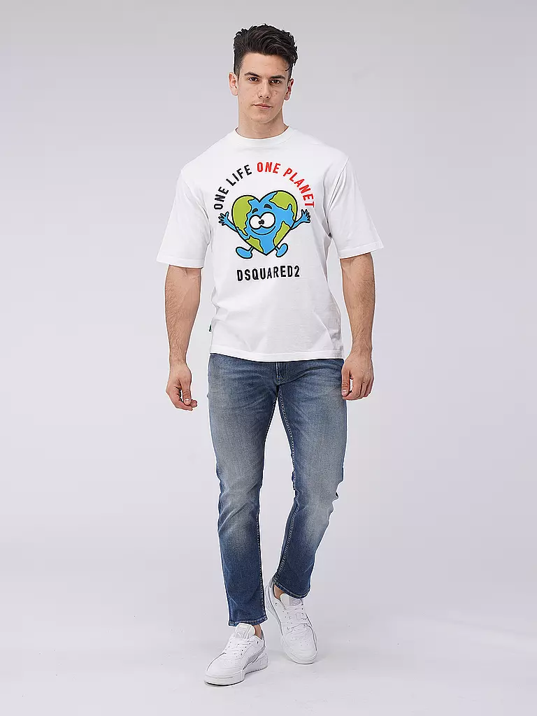 DSQUARED2 | T-Shirt BUDDY EARTH | weiss