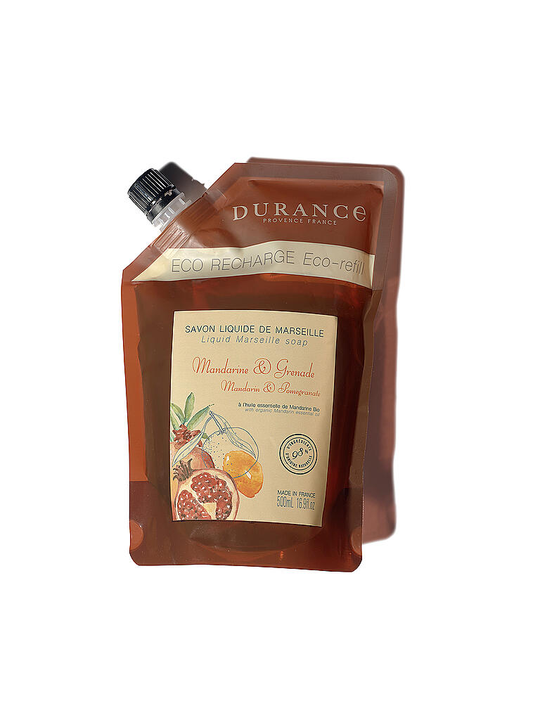 DURANCE | Refill Marseiller Flüssigseife Mandarine & Granatapfel  500ml | braun