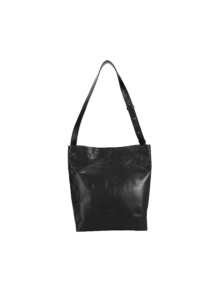 DUREN | Ledertasche - Umhängetasche BAR BAG  | schwarz