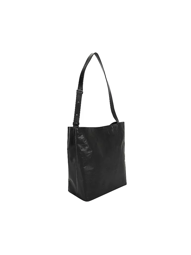 DUREN | Ledertasche - Umhängetasche BAR BAG  | schwarz