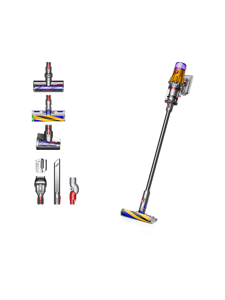 DYSON Staubsauger V12 DETECT SLIM ABSOLUTE Nickel/Gelb silber – Dyson