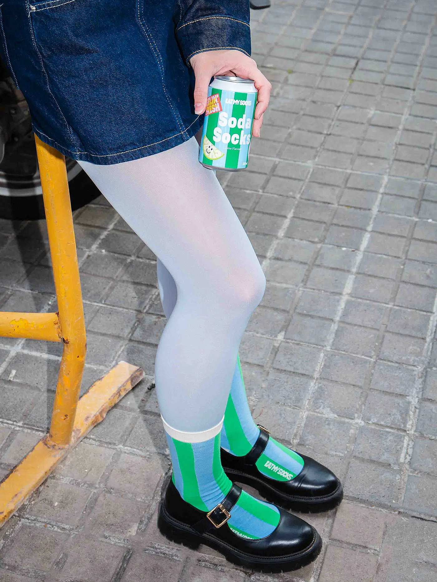 EAT MY SOCKS | Socken 36-45  SODA LIME gruenblau | bunt