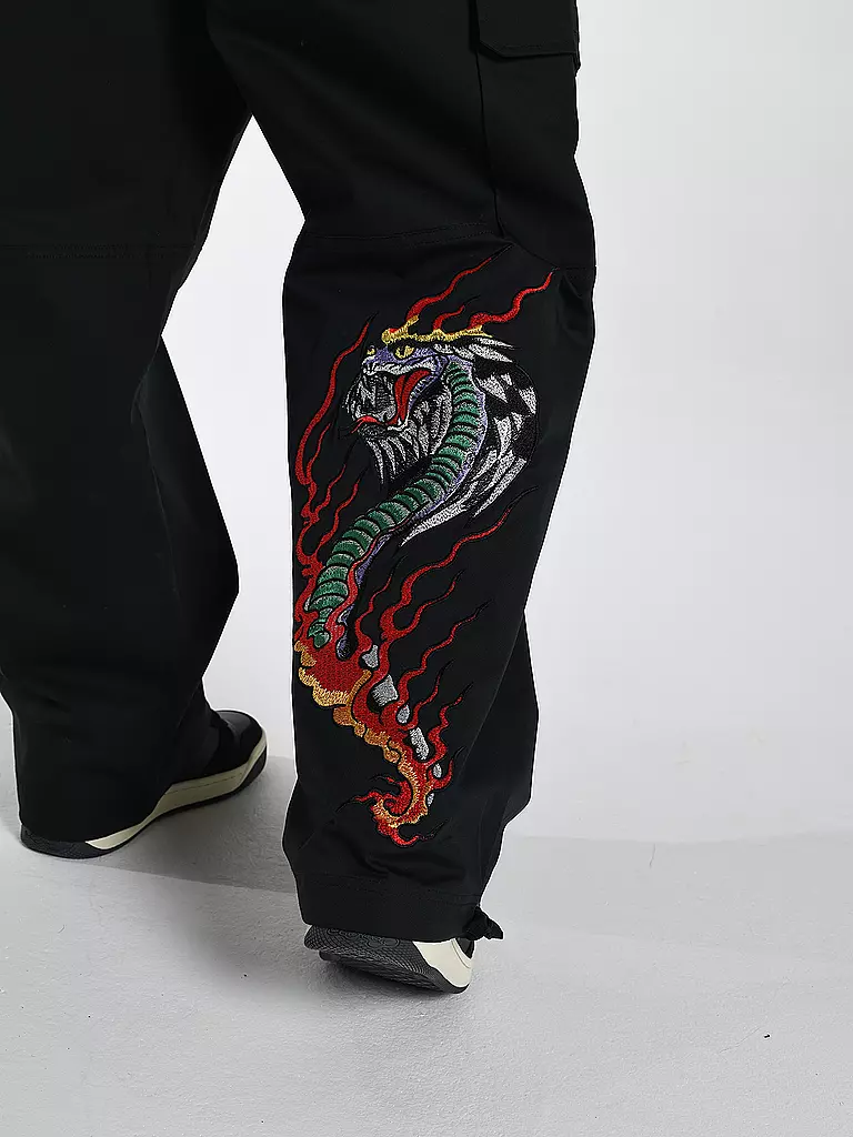 ED HARDY | Cargohose VENOM FLAMES | schwarz