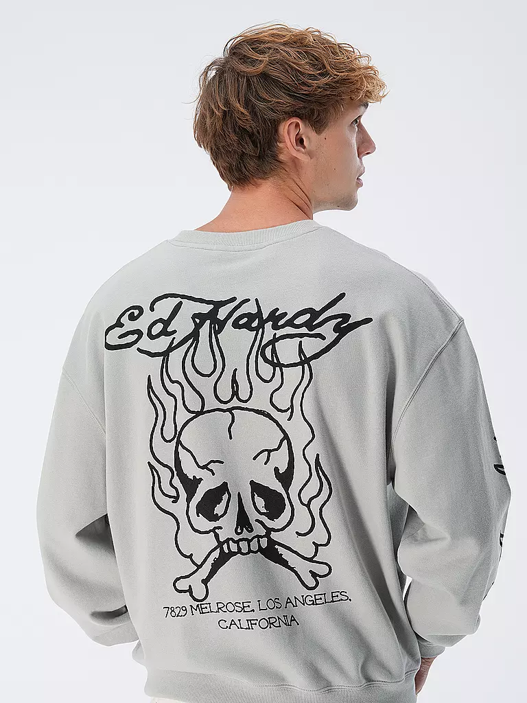 ED HARDY | Pullover MONO FLASH SHEET | grau