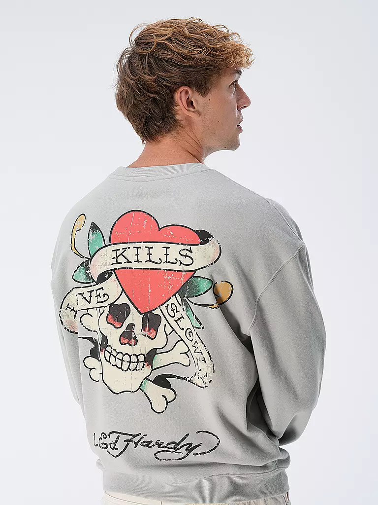 ED HARDY | Pullover SLOW-LOVE | grau