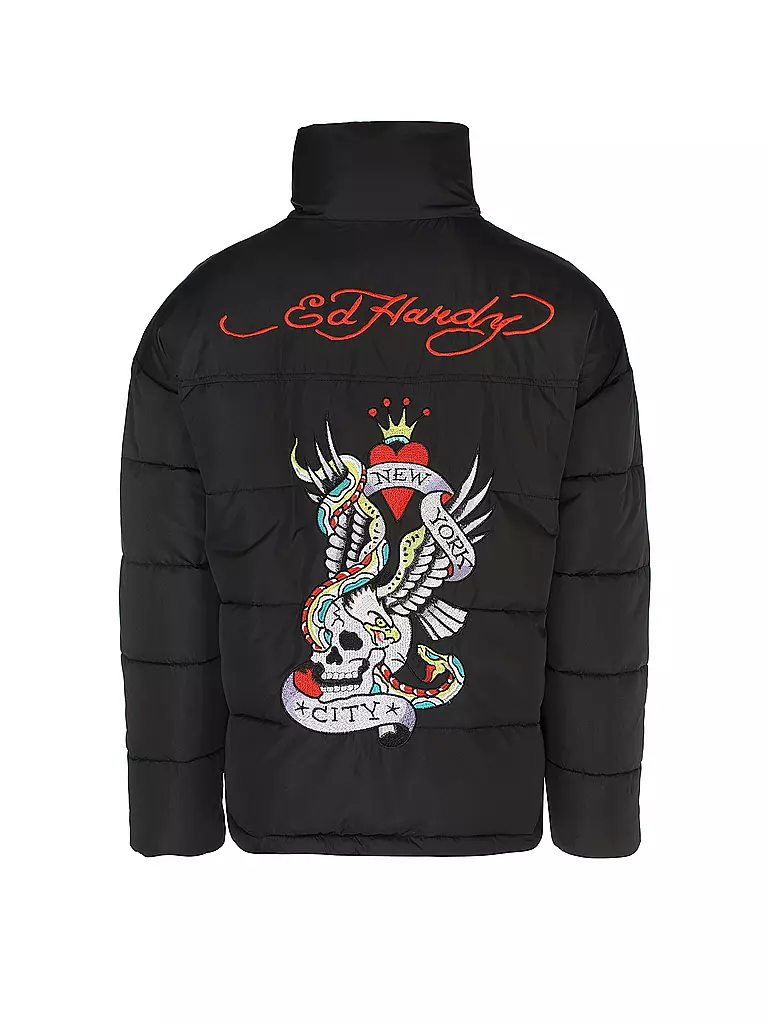 ED HARDY | Steppjacke LKS-NYC-SKULL | schwarz