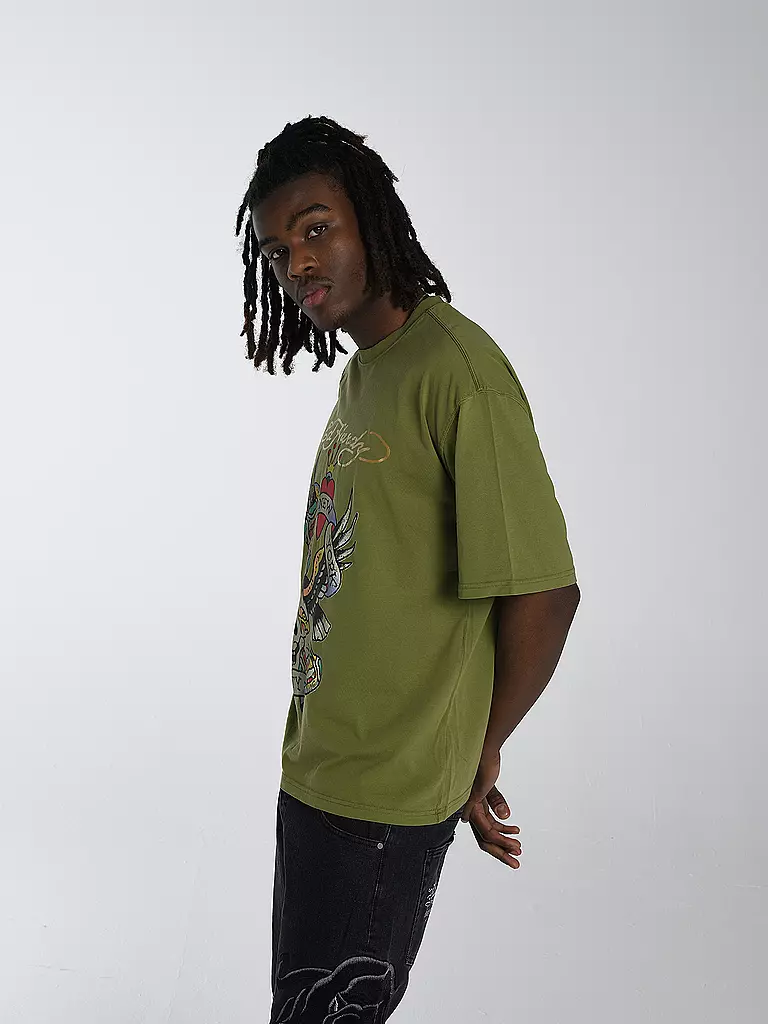 ED HARDY | T-Shirt NEW YORK CITY | olive