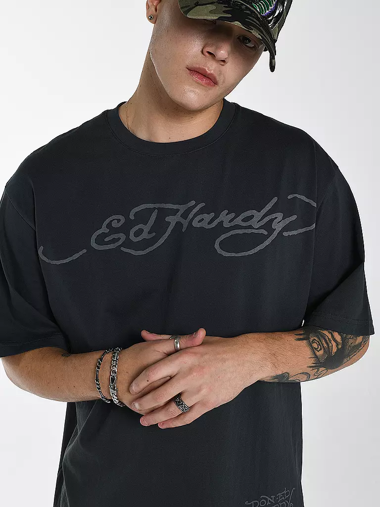 ED HARDY | T-Shirt SKULL FLAME | schwarz