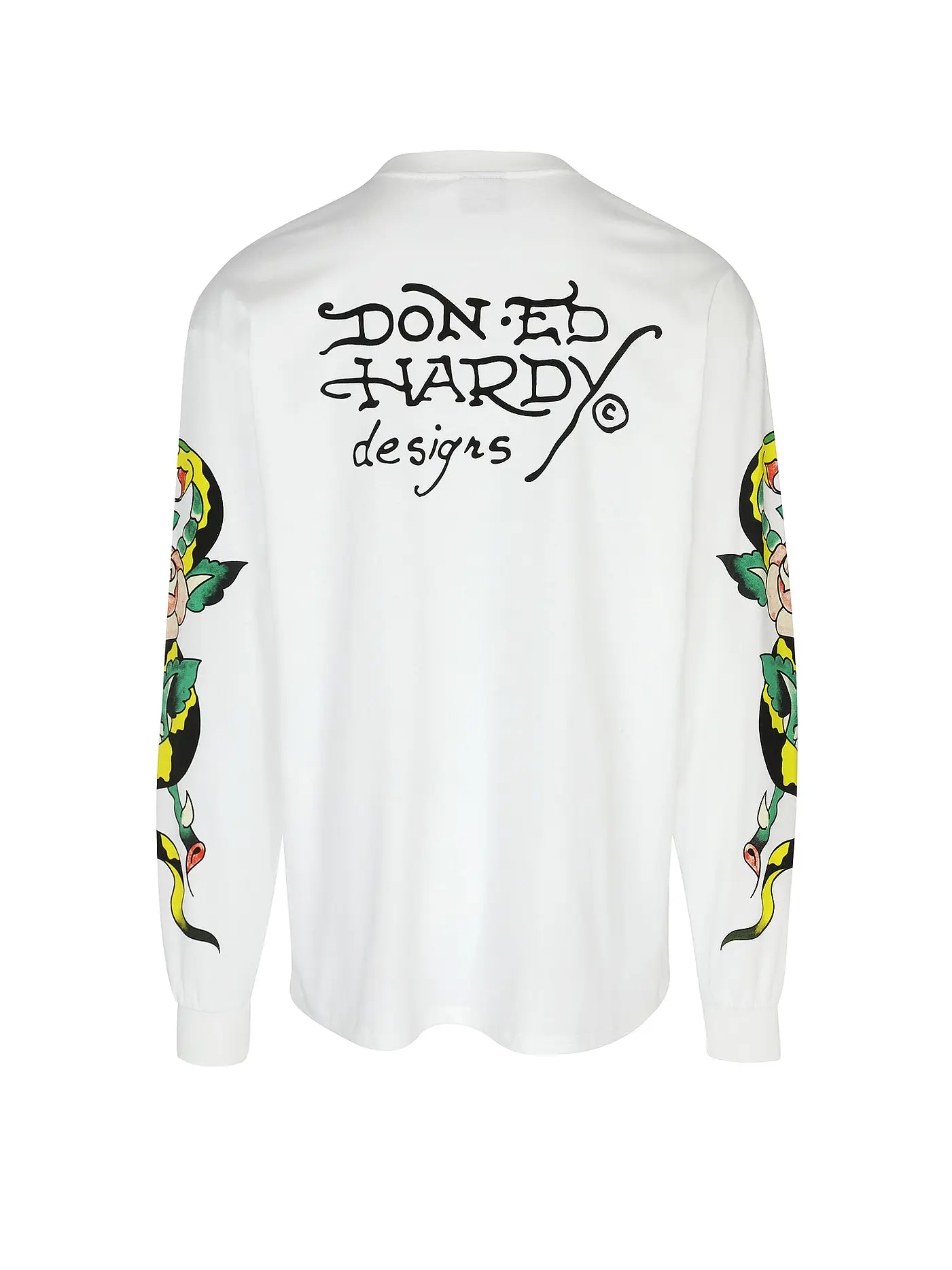 ED HARDY | T-Shirt TRUE TILL ROSE SNAKE | weiss