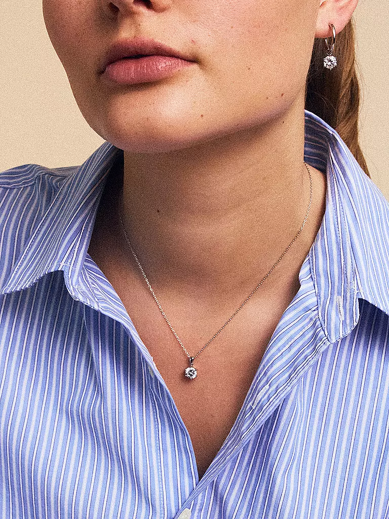 EDBLAD | Halskette CROWN NECKLACE Large Steel  | silber
