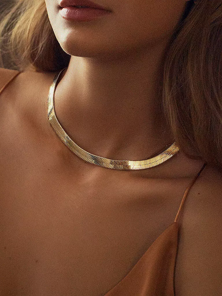 EDBLAD | Halskette HERRINGBONE L Gold | gold