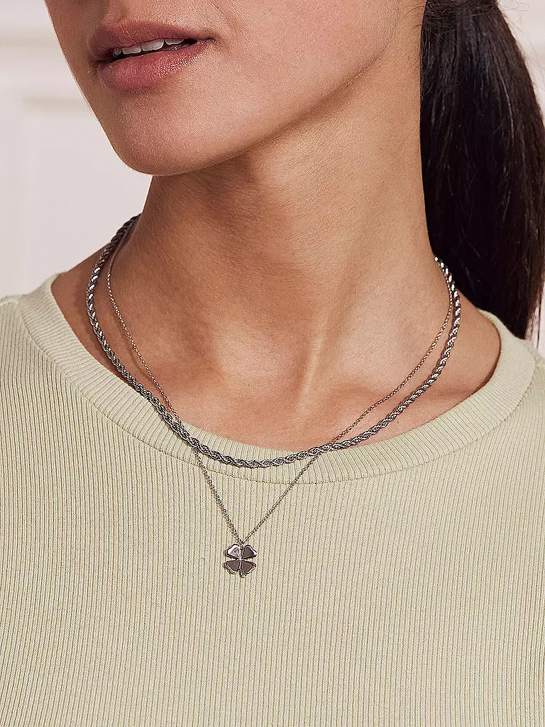 EDBLAD | Halskette LUCKY NECKLACE Steel  | silber