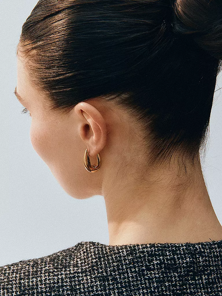 EDBLAD | Ohrringe CREST HOOPS Large Gold | silber