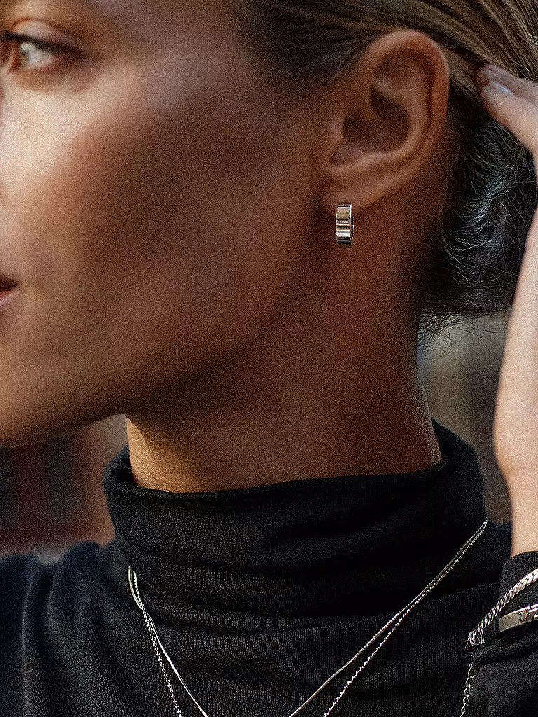 EDBLAD | Ohrringe FAVE HOOPS Steel | silber