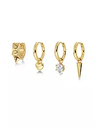 EDBLAD | Ohrringe PEAK HOOPS ICON ONE HEART Steel | gold