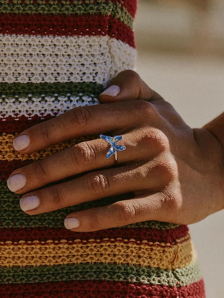 EDBLAD | Ring BUTTERFLY RING Steel  | silber