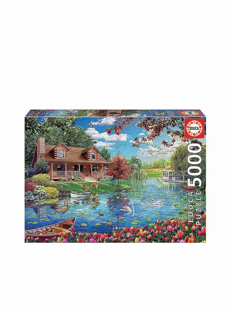 EDUCA | Haus am See 5000 Teile Puzzle | keine Farbe