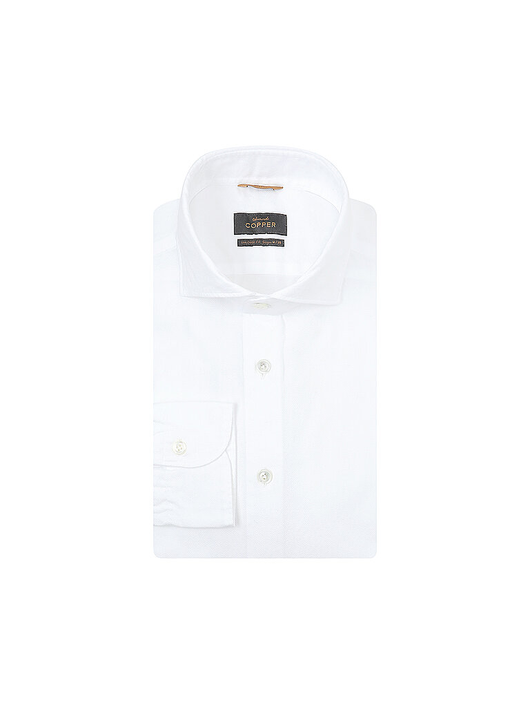 EDWARD COPPER Hemd Tailored Fit weiss | 37