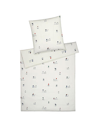 ELEGANTE | Flanell Bettwäsche PINGUIN PARTY 70x90cm/140x200cm Weiss