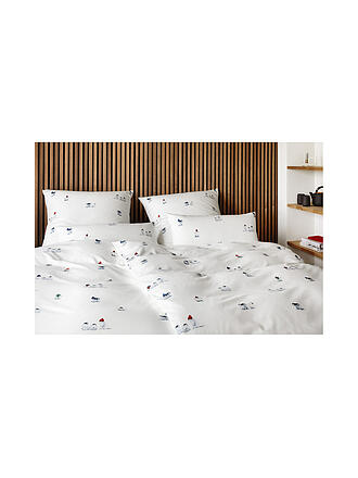 ELEGANTE | Flanell Bettwäsche PINGUIN PARTY 70x90cm/140x200cm Weiss