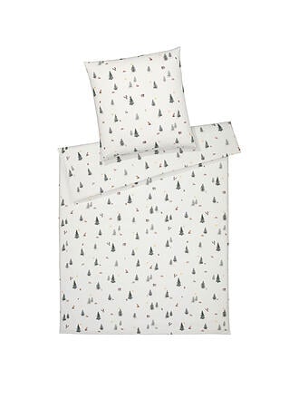 ELEGANTE | Flanelle Linge de lit WINTERWALD 70x90cm/140x200cm Blanc