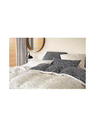 ELEGANTE | Satin Bettwäsche CATS 70x90/140x200cm Light Grey
